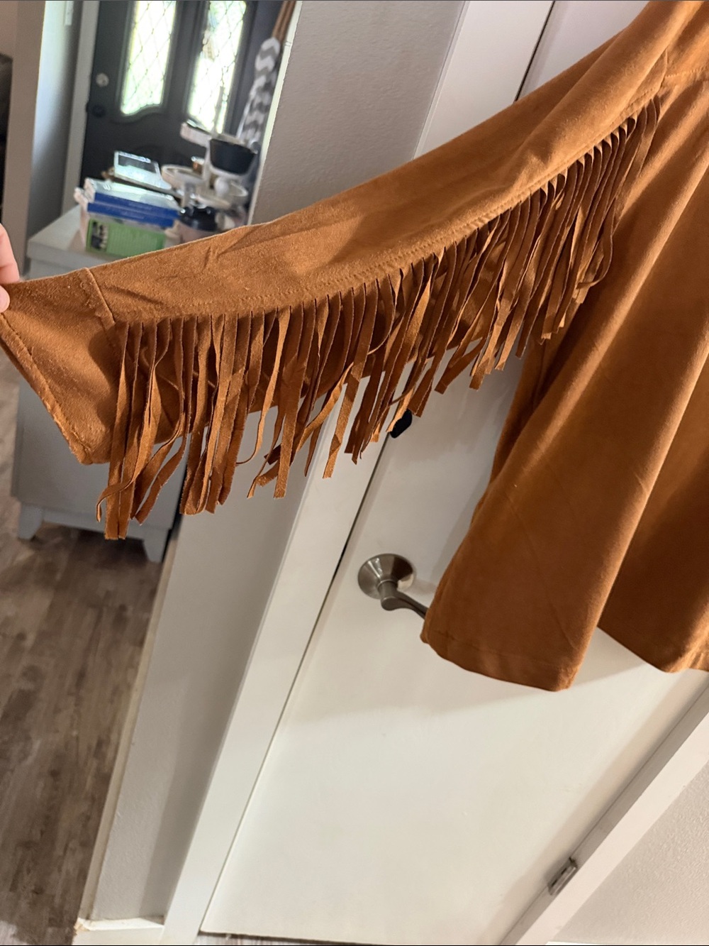 Reba Suede Fringe Jacket - Tan - Picture 6 of 8